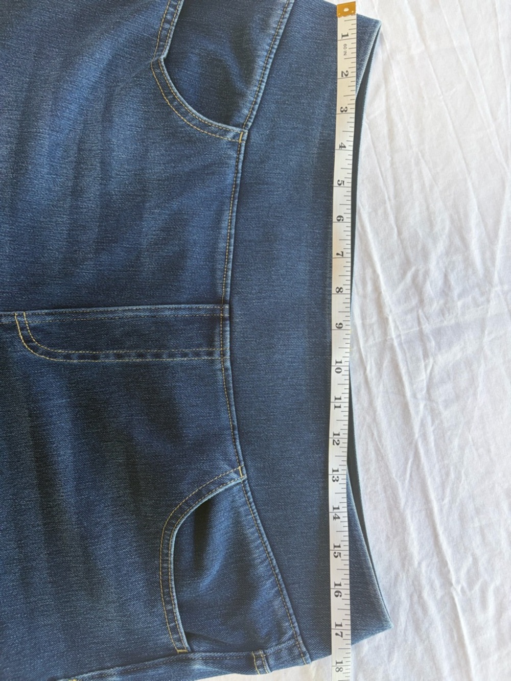 HALARA Dark Blue Wide Leg Flare Jeans - Picture 9 of 13